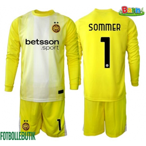 Inter Milan Yann Sommer #1 Målvakt Bortaställ Barn 2025-26 Långärmad (+ Korta byxor)